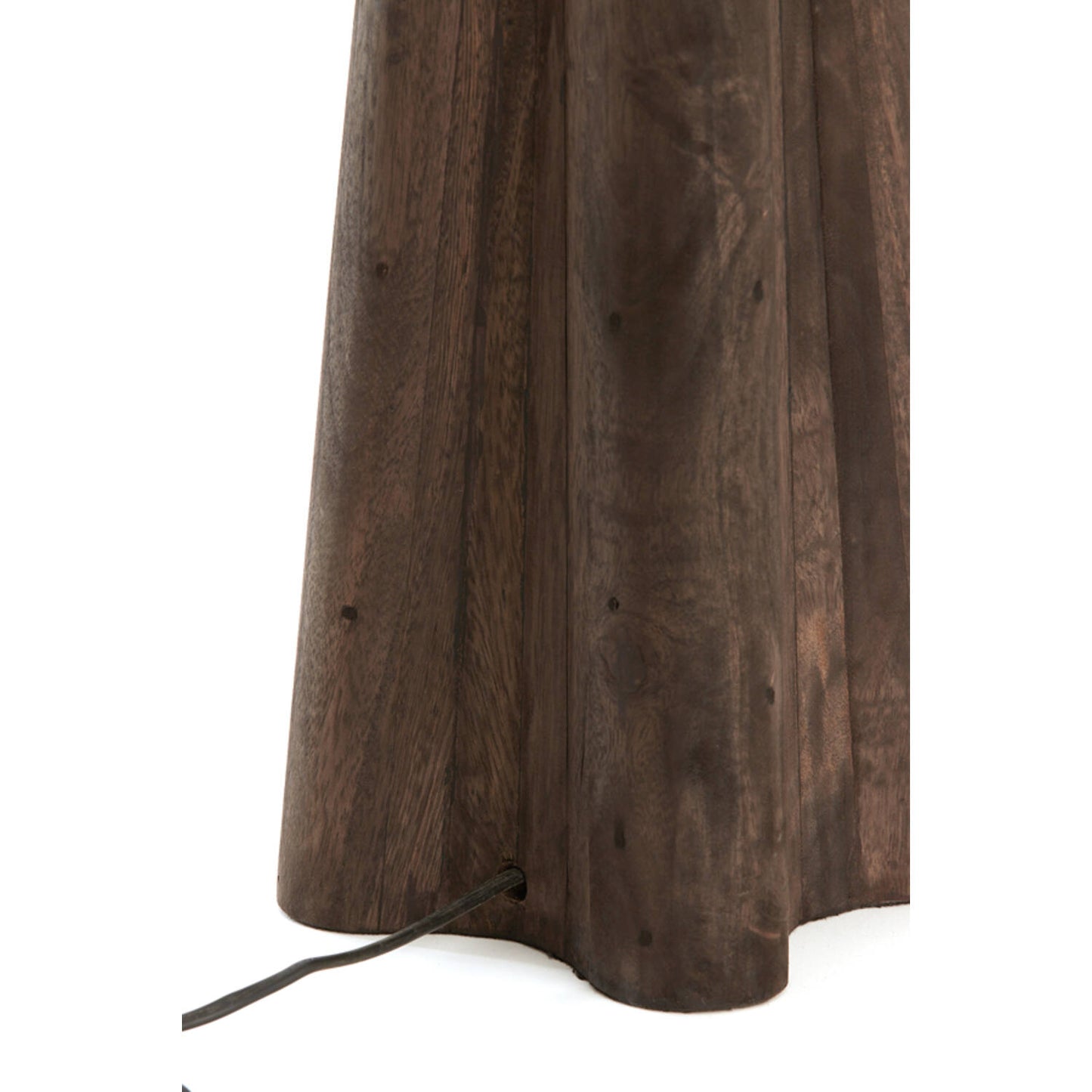 Pied de lampadaire Navor - bois brun - Ø15x40 cm