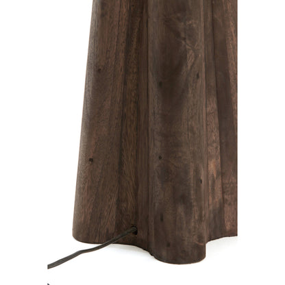 Pied de lampadaire Navor - bois brun - Ø15x40 cm