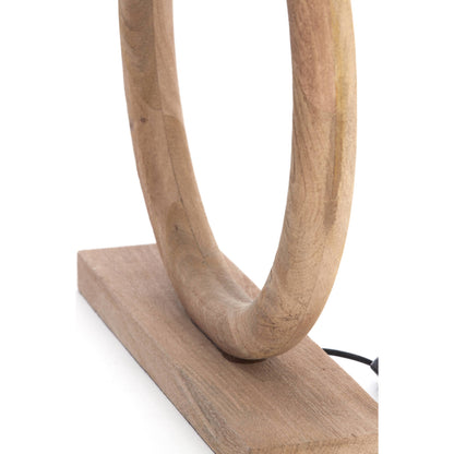 Pied de lampe Rivage - Bois naturel mat -  41x13x44 cm