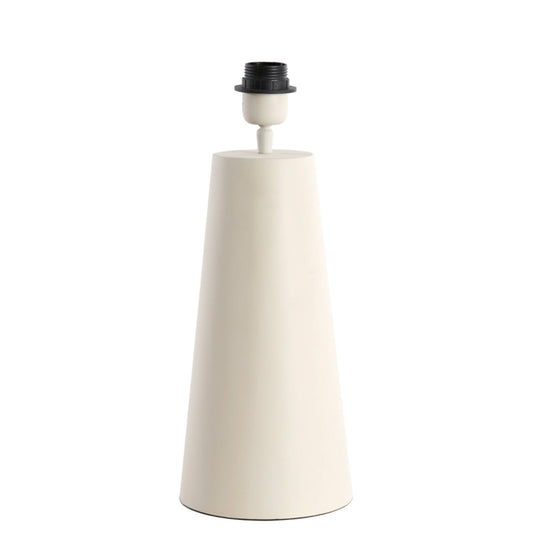 Pied de lampe conique - crème mate - Ø16,5x35 cm