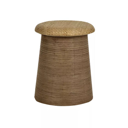 Pouf Tambou - Rotin et corde de maïs - Ø40 x 50 cm - Pomax - Précommande