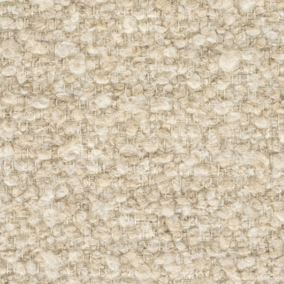 Pouf Champagne – beige & bois brun clair