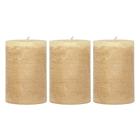 Bougie - paraffine - DIA 7 x H 10 cm - moutarde