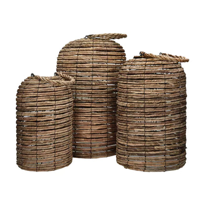 Set de 3 lanternes Kela – Feuille de bananier – Ø 21/26/30,5 cm - Pomax