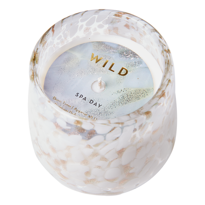 Bougies parfumées Wild en cire de soja - Spa Day - Blanc et Doré