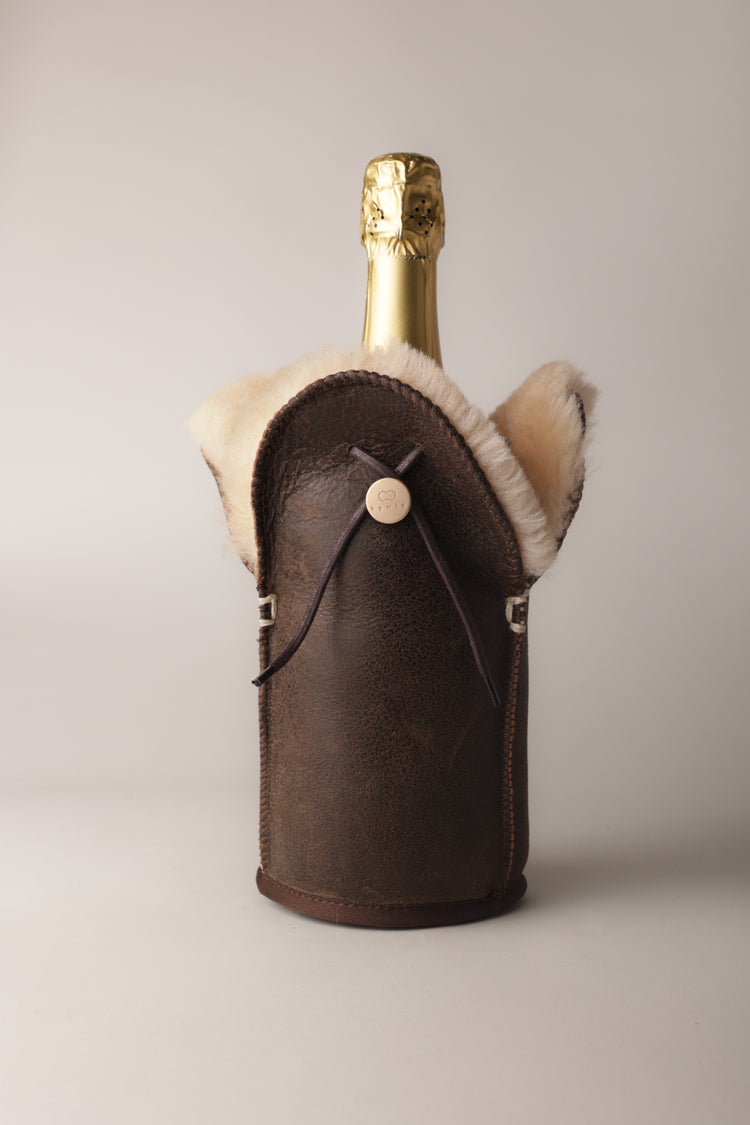Housse réfrigérée Champagne cuir marron