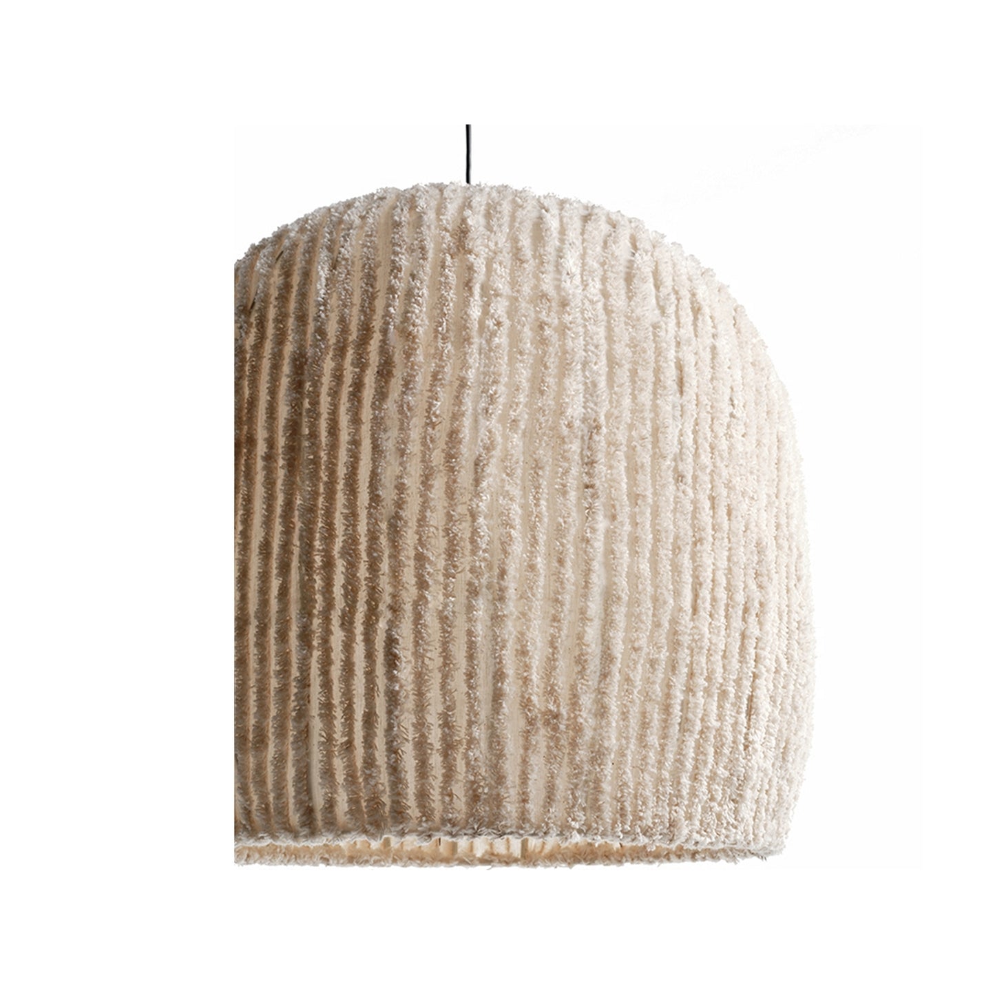 Suspension Lya – Coton naturel écru – 36 × 36 × 36 cm