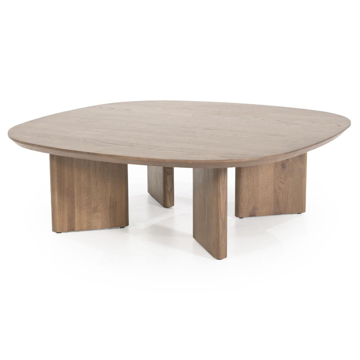 Table basse Galet – Chêne noyer – 100 × 100 × 32 cm - Précommande