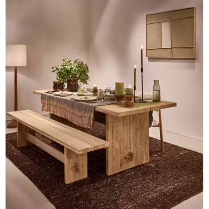 Table à manger Monastery - chêne clair - 240x95x76 cm - Pomax
