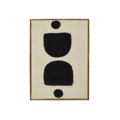 Tableau Wooly - Laine noir et blanc - 76x107 cm - Pomax - Précommande