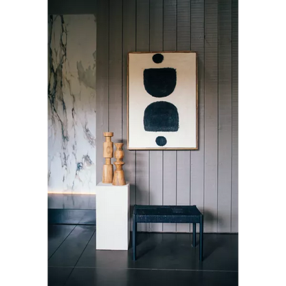 Tableau Wooly - Laine noir et blanc - 76x107 cm - Pomax - Précommande