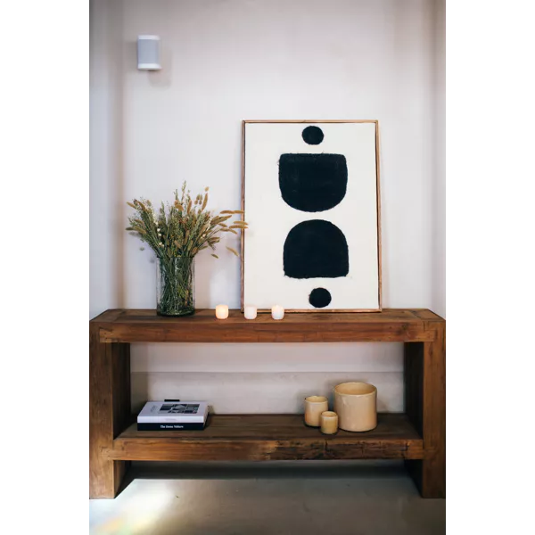 Tableau Wooly - Laine noir et blanc - 76x107 cm - Pomax - Précommande