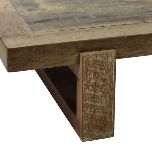 Table basse Andalucia - Bois récupéré naturel - 160x99x30 cm - Pomax - Précommande
