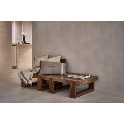 Table basse Andalucia - Bois récupéré naturel - 80x70x30 cm - Pomax - Précommande