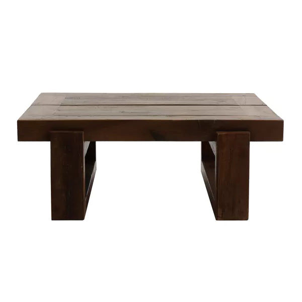Table basse Andalucia - Bois récupéré naturel - 80x70x30 cm - Pomax - Précommande