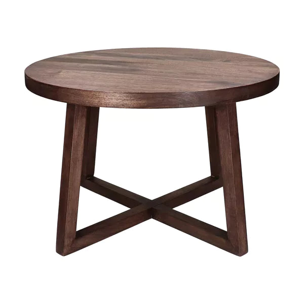 Table basse Burgas - Bois de manguier noyer - Ø56,5x37,5 cm - Pomax - Précommande