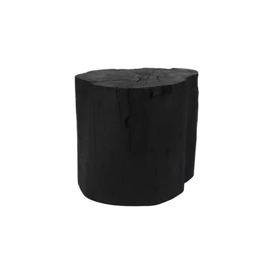 Table basse Burnt Black - Polyrésine noire - Ø59x52cm - Pomax - Précommande