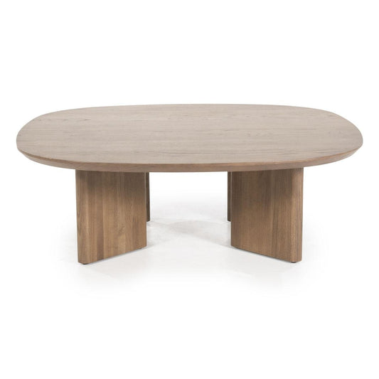 Table basse Galet – Chêne noyer – 100 × 100 × 32 cm - Précommande