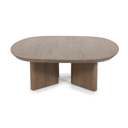 Table basse Galet – Chêne noyer – 80 × 80 × 27 cm - Précommande