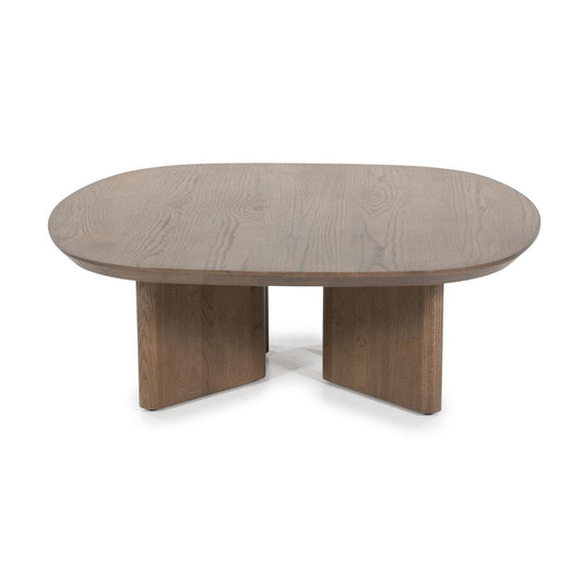 Table basse Galet – Chêne noyer – 80 × 80 × 27 cm - Précommande