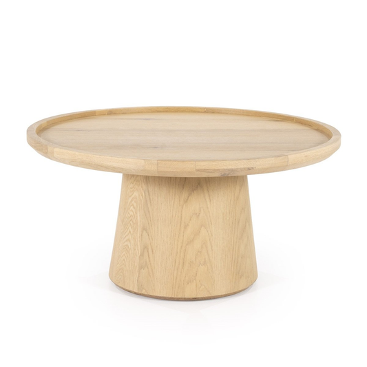 Table basse Oléa - chêne clair  Ø80x32 cm