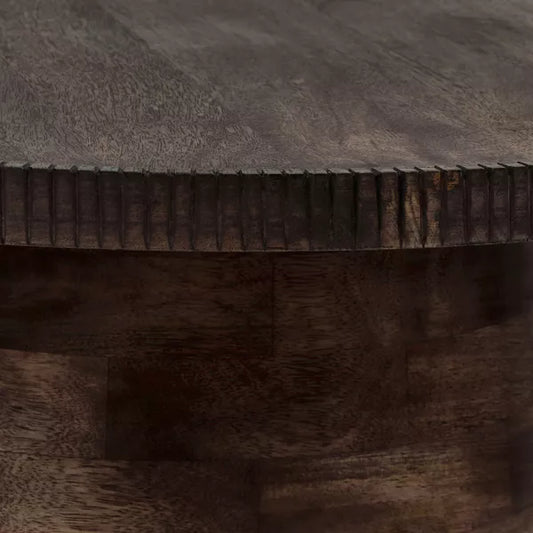 Table basse Ramona - Bois de manguier noyer - Ø46x41,5 cm - Pomax - Précommande