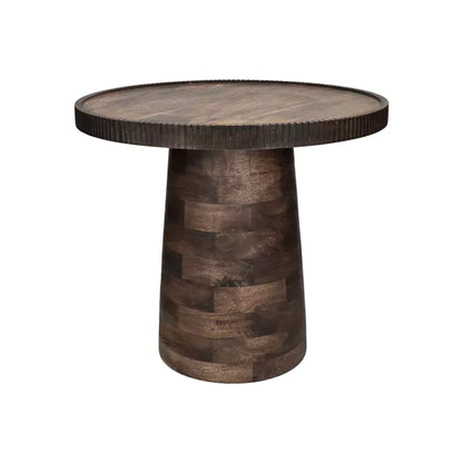 Table basse Ramona - Bois de manguier noyer - Ø46x41,5 cm - Pomax - Précommande