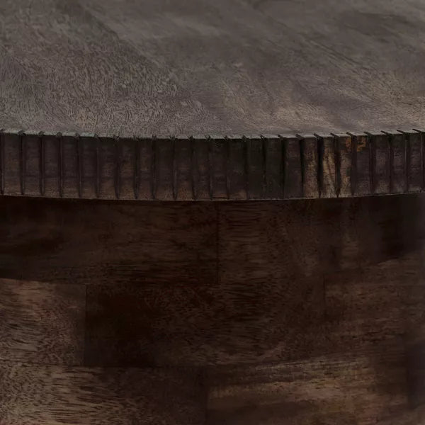 Table basse Ramona - Bois de manguier noyer - Ø65x34 cm - Pomax - Précommande