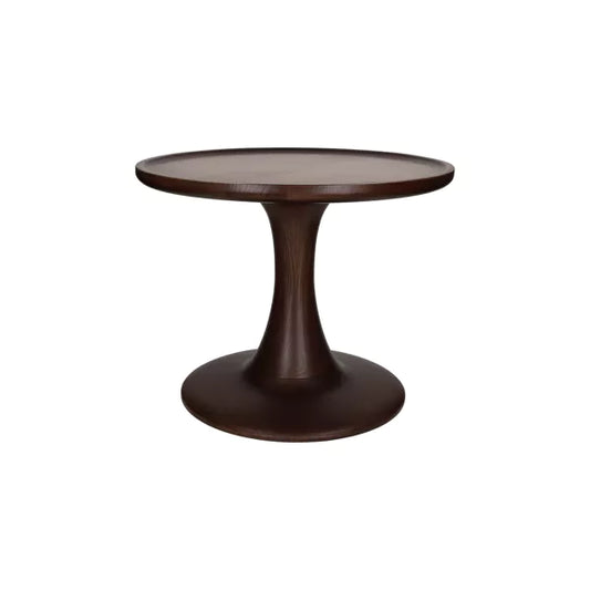 Table basse Seraph - Bois de frêne brun foncé - Ø46x36cm - Pomax - Précommande