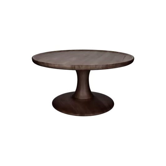 Table basse Seraph - Bois de frêne brun foncé - Ø60x30cm - Pomax - Précommande