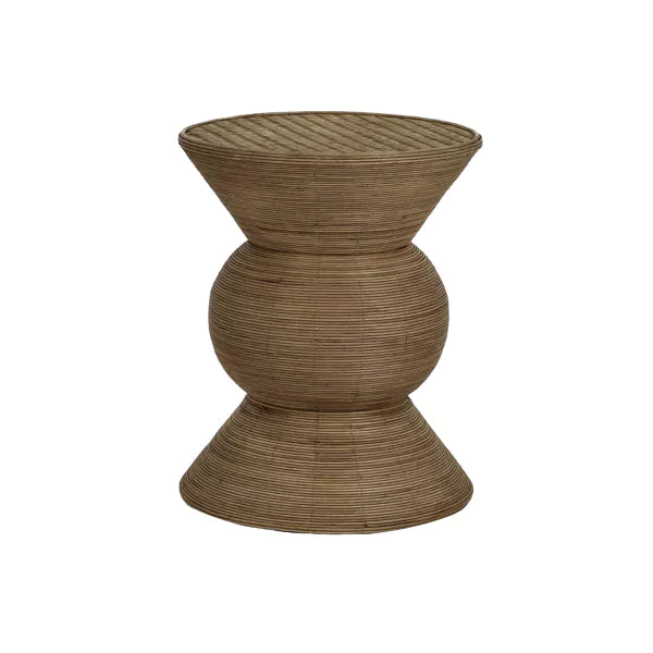 Table basse Tambou - Rotin et bambou - Ø40x50,5cm - Pomax - Précommande