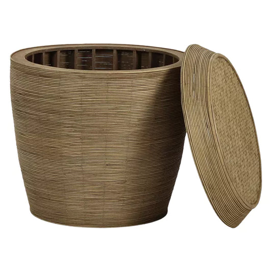 Table d'appoint Tambou - Rotin et bambou - Ø45x45cm - Pomax - Précommande