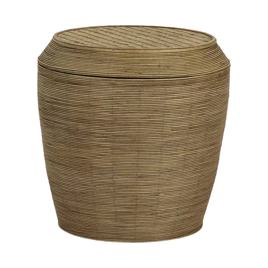 Table d'appoint Tambou - Rotin et bambou - Ø45x45cm - Pomax - Précommande
