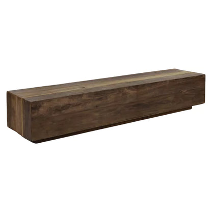 Table basse Temba - bois récupéré brun - 160x35x30,5cm - Pomax