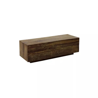 Table basse Temba - bois récupéré brun - 95x35x30 cm - Pomax