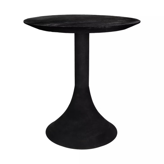 Table d'appoint Funnel - Bois de manguier charbon - Ø50x55cm - Pomax - Précommande