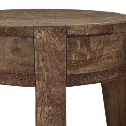 Table d'appoint Pablo - Bois de manguier brun - Ø30x37cm - Pomax - Précommande