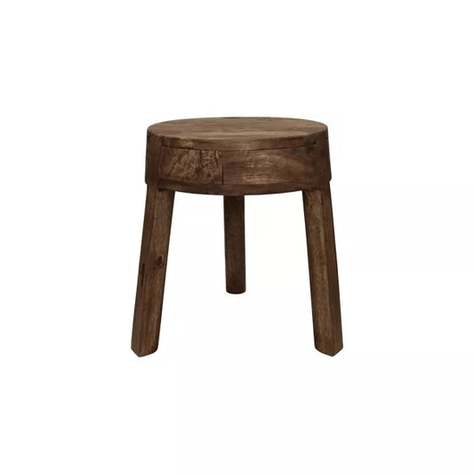 Table d'appoint Pablo - Bois de manguier brun - Ø27x42cm - Pomax - Précommande