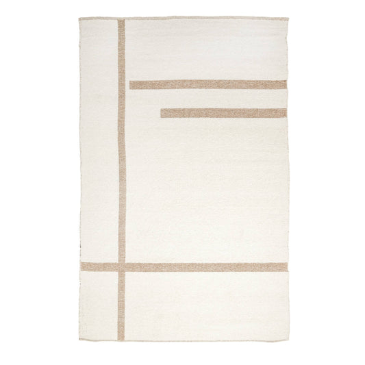 Tapis réversible – Laine crème & jute naturel – 200 × 300 cm