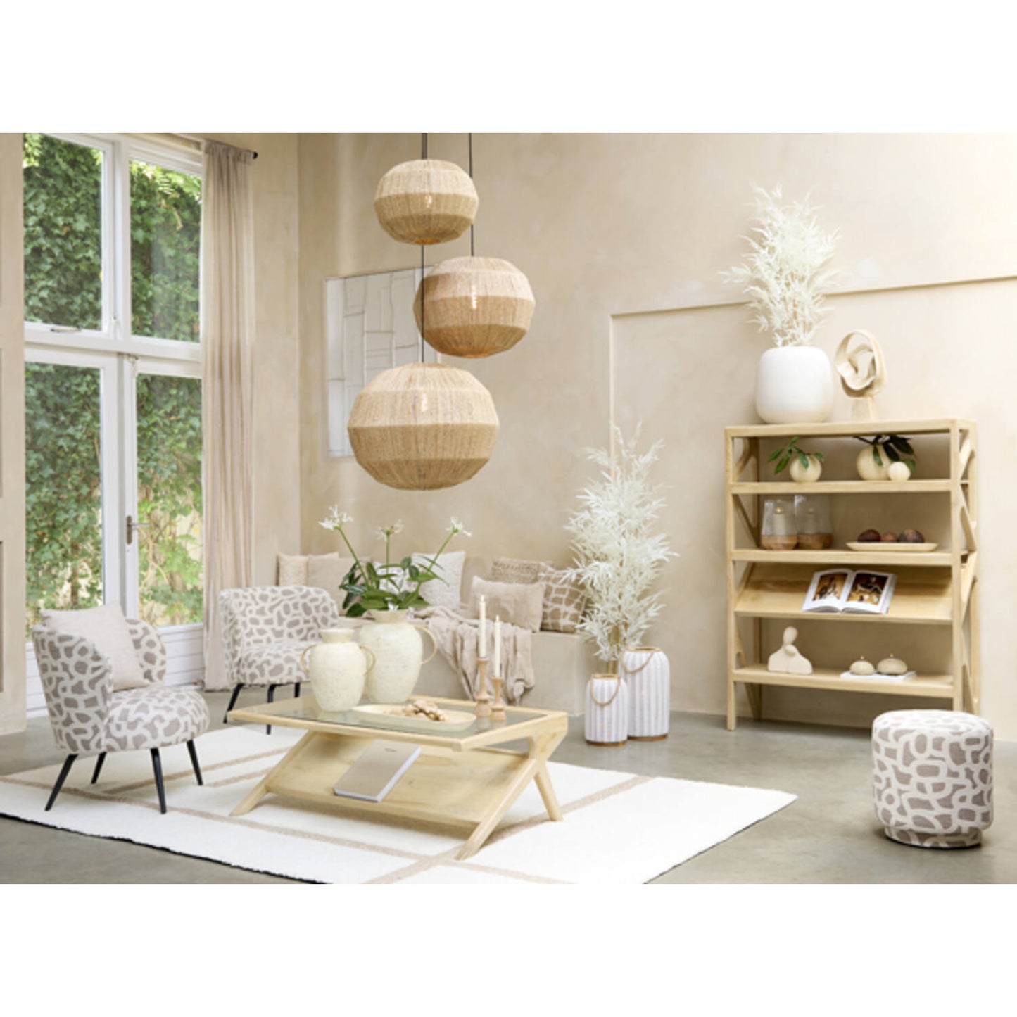 Tapis réversible – Laine crème & jute naturel – 200 × 300 cm