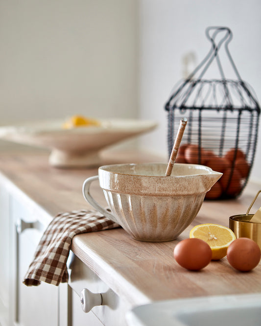 Torchon Elsa - Marron et Blanc