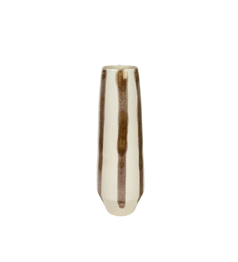 Vase spirales marron