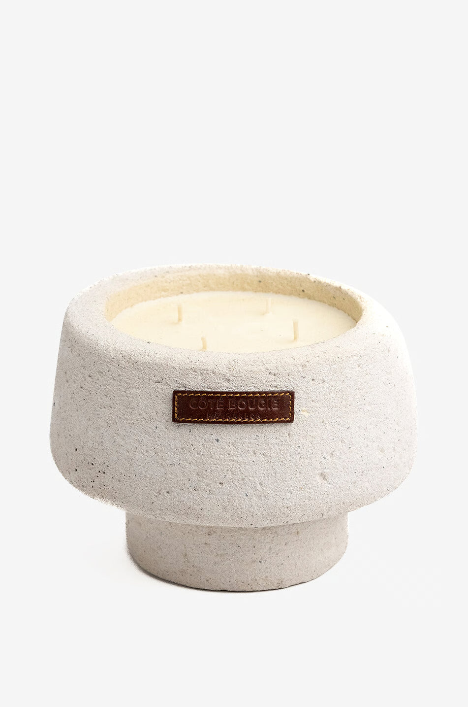 Bougie Travertin L - Fragrance Citronnelle - Côté Bougie