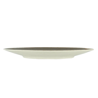 Assiette à dessert Saturne 21 cm en porcelaine marron - lot de 6
